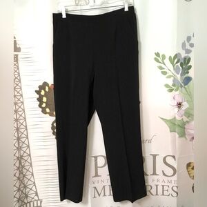 Allison Daley Petites Womens Dress Pants Size 8P Black Pockets Elastic Waist